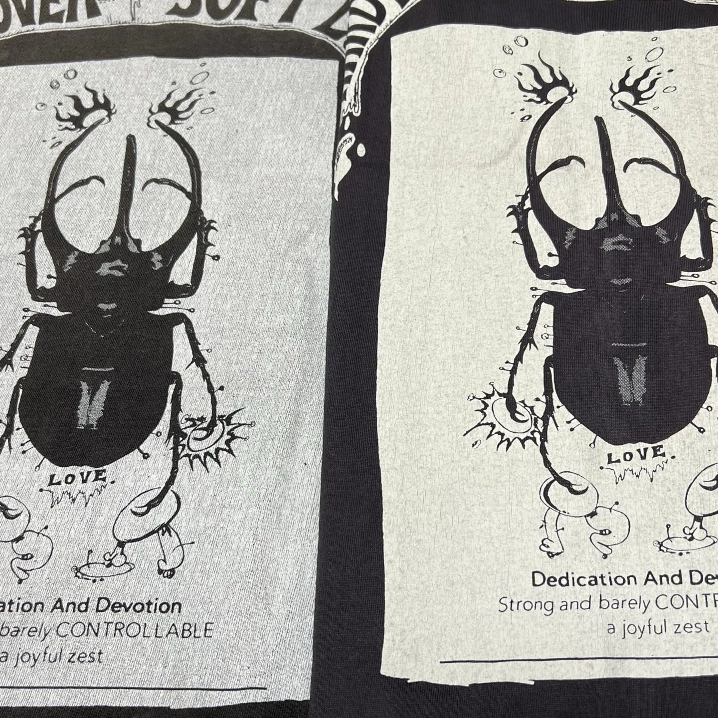 Printing proofing SAINT Mxxxxxx SS TEE/THE ETERNAL/BLK Latest model Skull beetle distressed sulfur-dyed retro short-sleeves Washed black S-XL Garment dyeing Re-washed to distress Ma Liu faded Top-notch printing process Simulated natural distressed style Genuinely correct version Original consistent main mark/washed mark/angel anti-counterfeiting mark